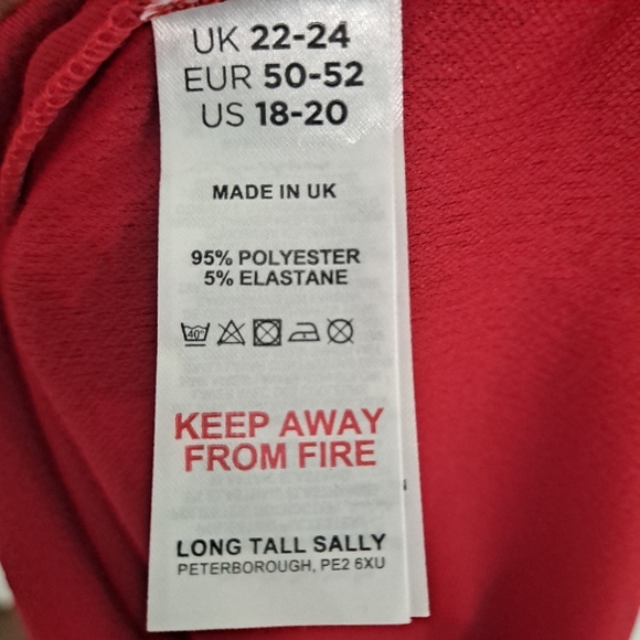 Long Tall Sally Tall Red Notch Neck Midi Dress Size 18-20 - Picture 5 of 5